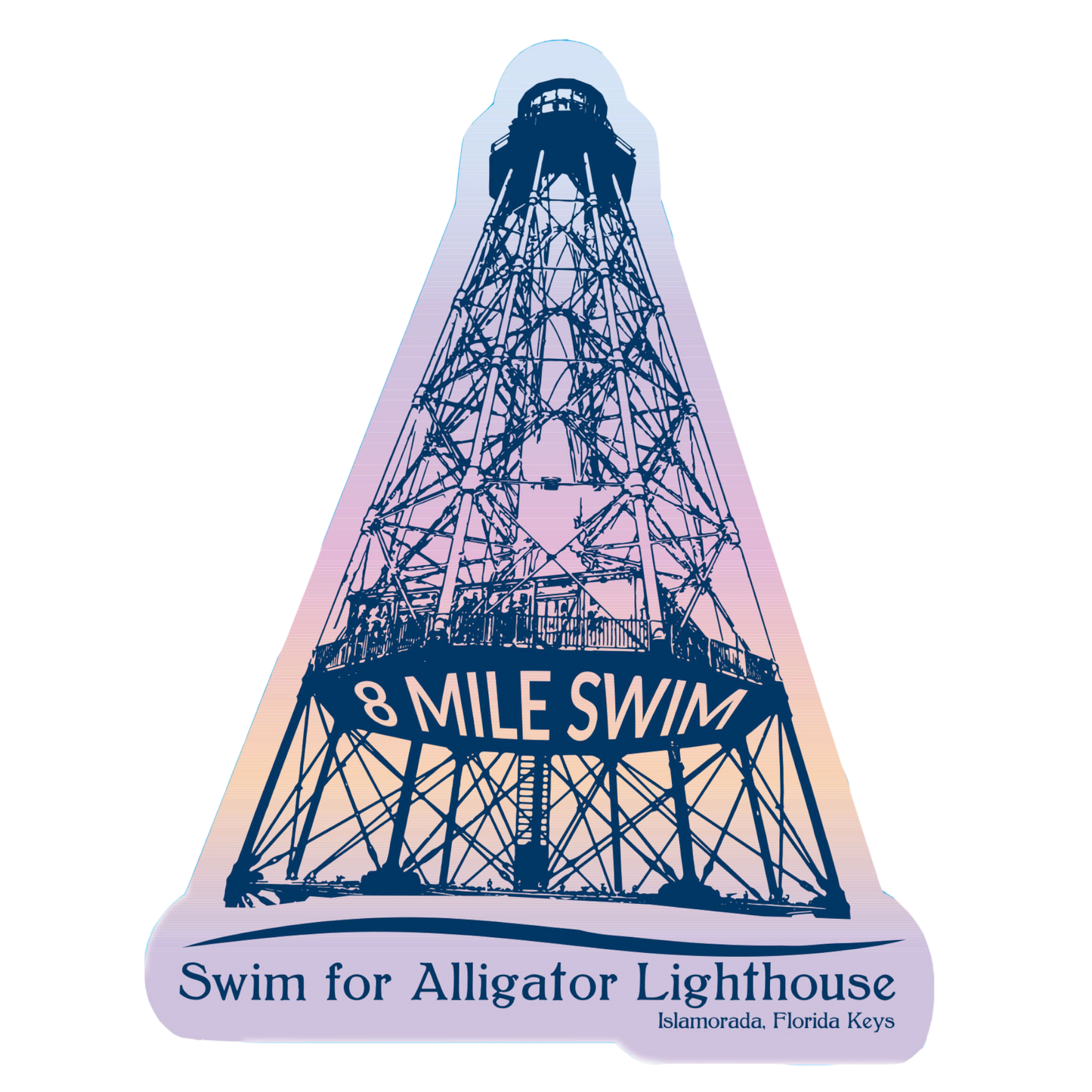 Swim Alligator Sticker Triangle