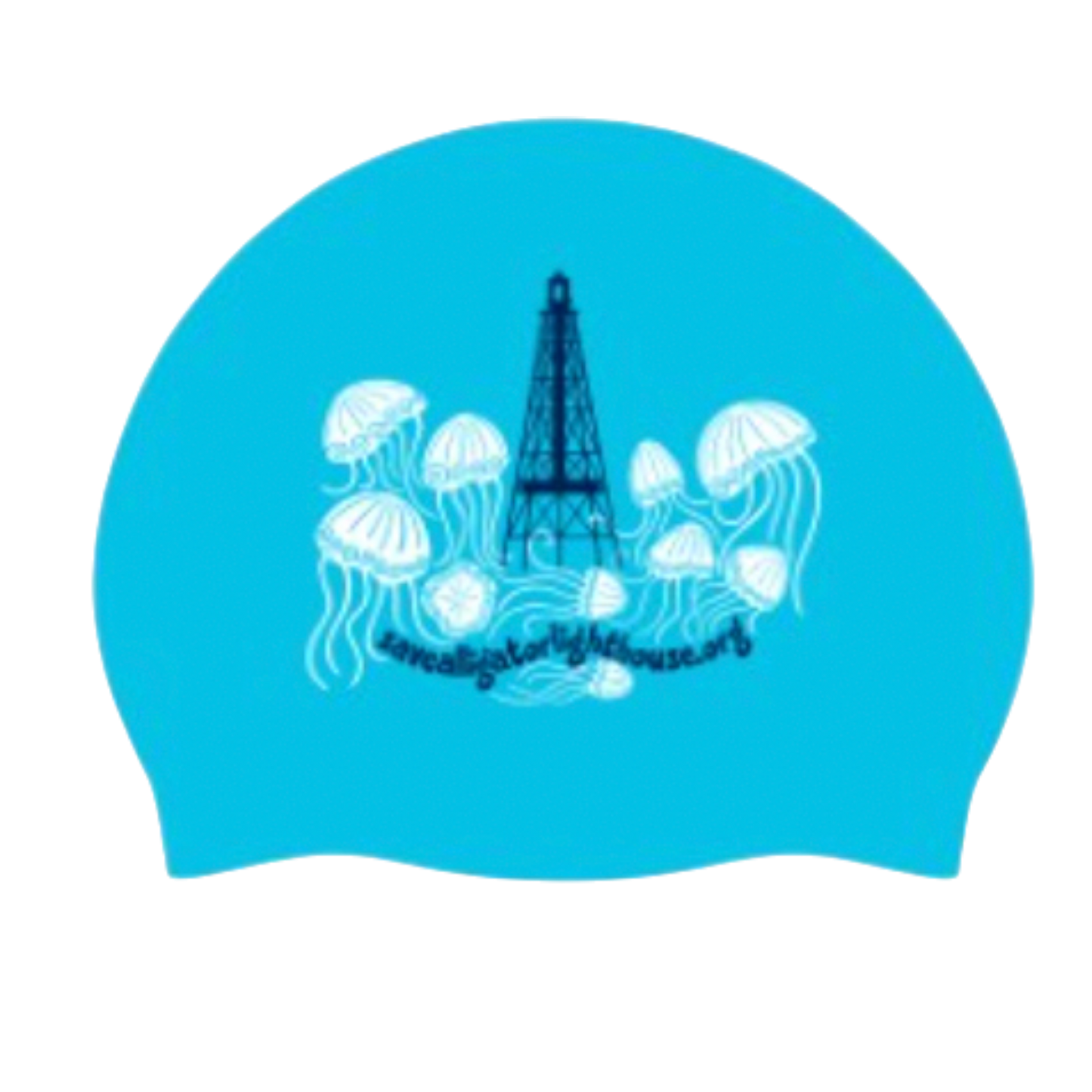 Swim Cap - Blue with Jellyfish