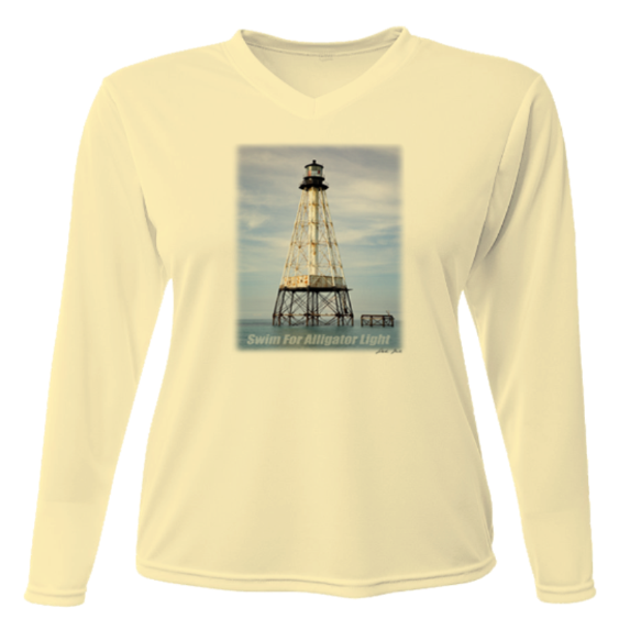 Swim For Alligator Light Women's Long Sleeve Performance Shirt