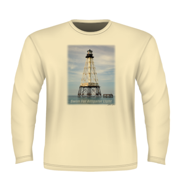 Swim For Alligator Light Men's Long Sleeve Performance Shirt