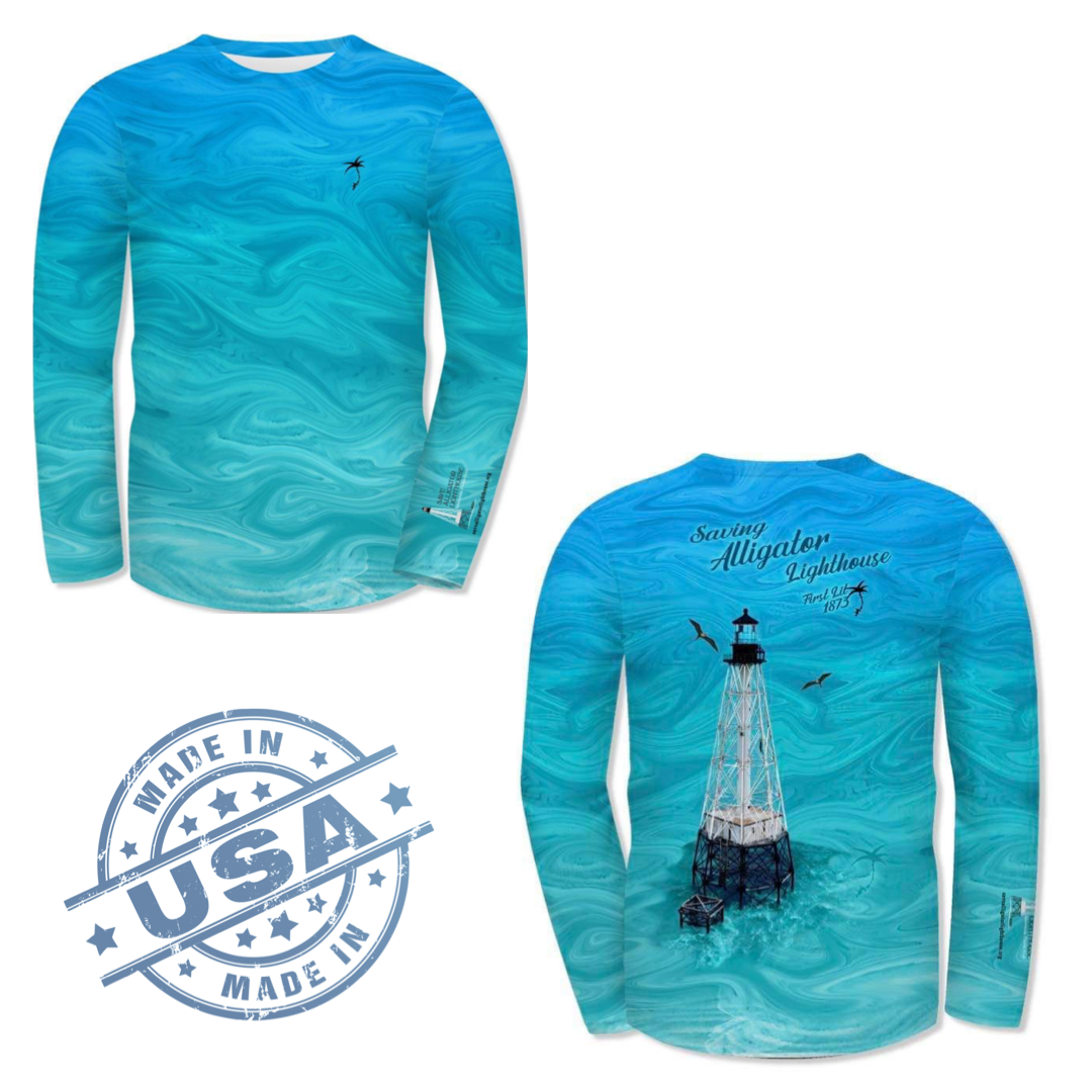 Los Cayos Save Alligator Lighthouse Performance Shirt